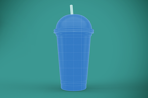 Transparent Plastic Cup Mockup