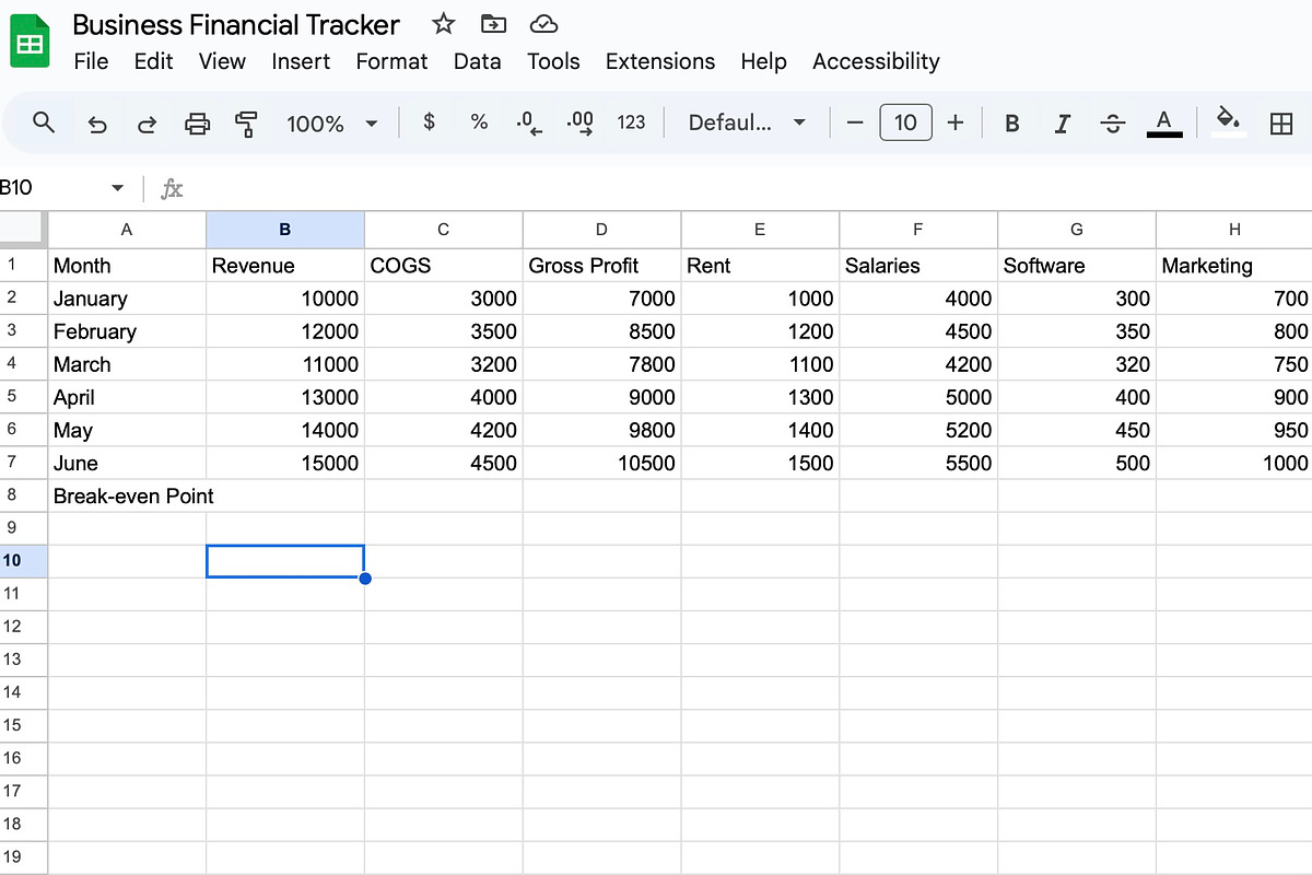 Business Financial Tracker, a Marketing Template by Juliane Bone Design