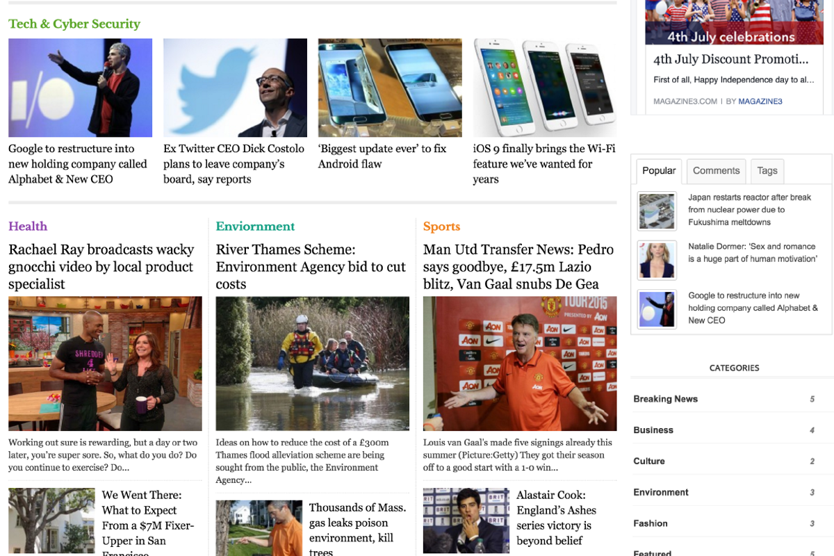 StandardNews - Newspaper WP Theme, a WordPress Template by Magazine3 (Photo 2 of 2)