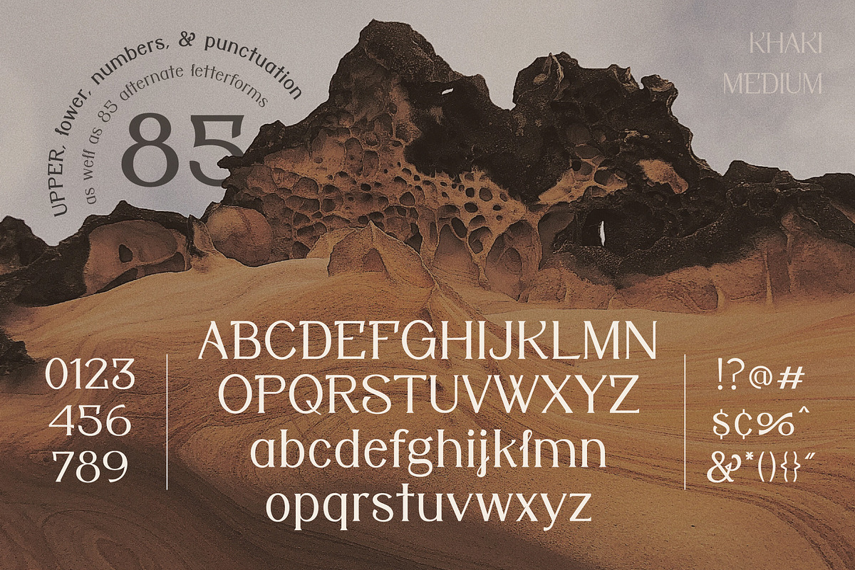 Khaki – Modern Serif & Sans Combo, a Serif Font by Lateral Design (Photo 3 of 9)