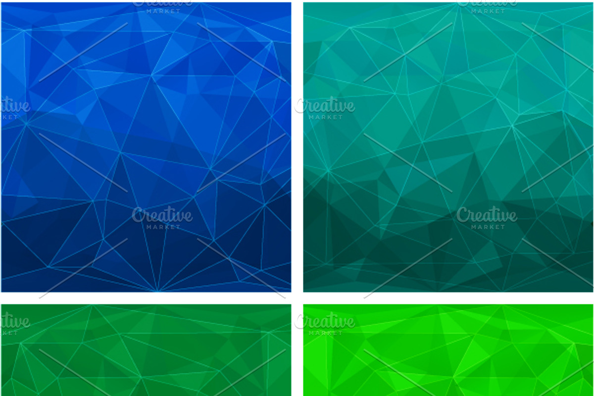 Set of abstract triangle backgrounds preview 2