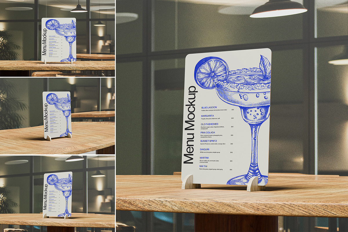 Menu Mockup, an Advertising Mockup by Design Source_ (Photo 1 of 4)