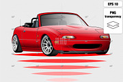 JDM convertible roadster design NA, an Education Illustration by MMG1designs (Thumbnail 5 of 5)