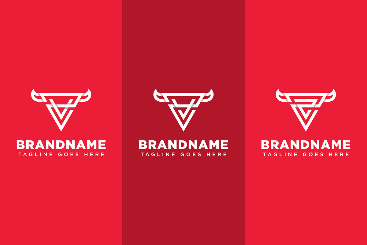 Letters ZV ZY ZZ Bull Triangle Logo, a Branding & Logo Template by Pray Art Design Studio (Photo 2 of 2)