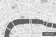 London Map – Pale Mono, an Illustration by MetroMaps (Thumbnail 2 of 3)