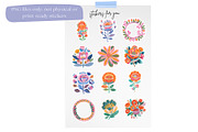 Abstract Boho Flowers Clipart Bundle, a Decorative Illustration by Nicole Branger Art (Thumbnail 15 of 20)
