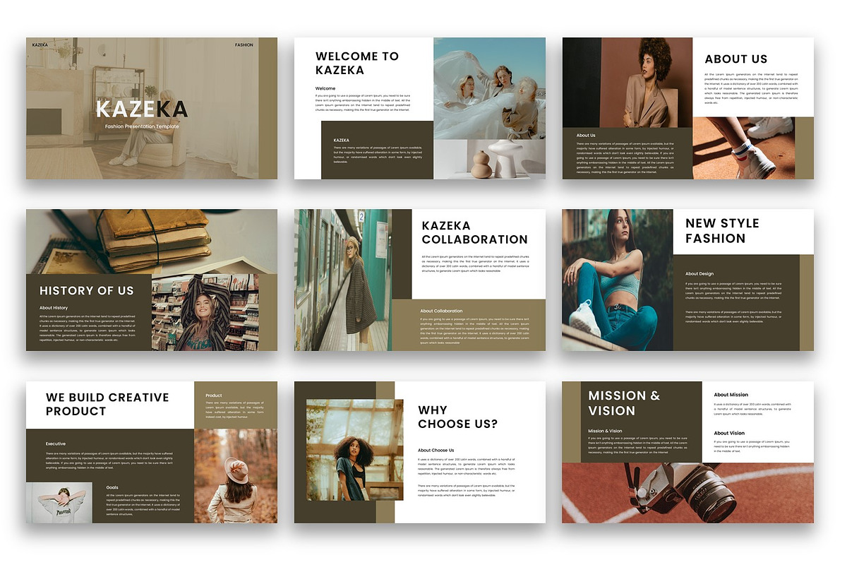 Kazeka – Fashion PowerPoint Template, a Presentation Template by kreatifreya (Photo 2 of 5)