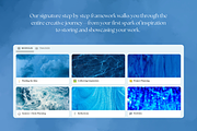 Notion Template for Creatives - Blue, a Templates & Theme by flowē (Thumbnail 3 of 5)