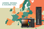 Europe Vector Map, a Graphic by Ben Buysse (Thumbnail 3 of 4)