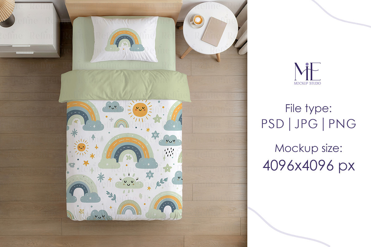 Bedding Mockup, Duvet Cover Pillow, a Household Mockup by Mie Mockup Studio (Photo 4 of 5)