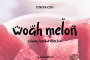 Woah Melon font, a Font by AurAandTheCat (Thumbnail 1 of 5)
