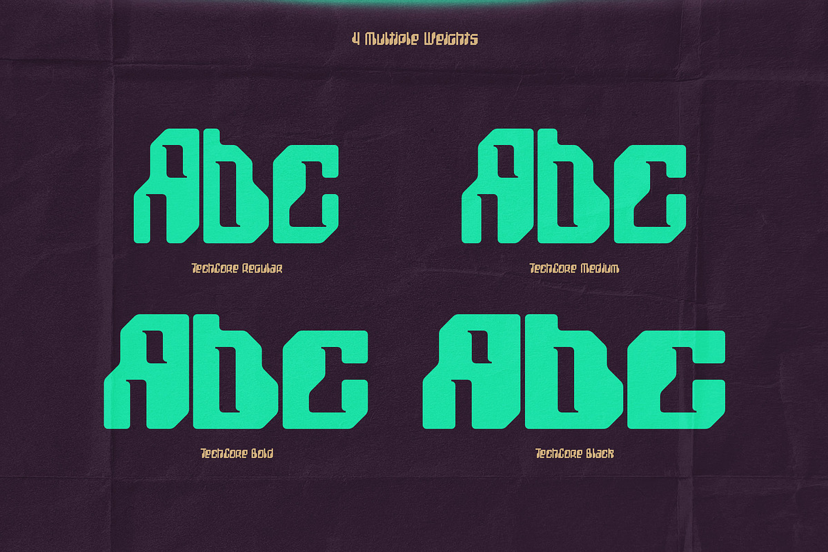 TechCore - Vintage Cyber Font, a Sans Serif Font by Gleb Guralnyk (Photo 4 of 6)