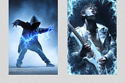 Electric Lightning Border Overlays, a Texture Graphic by PhotoSpirit (Thumbnail 4 of 8)