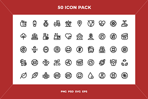 Eco friendly product icons, an Outline Icon by Wencory