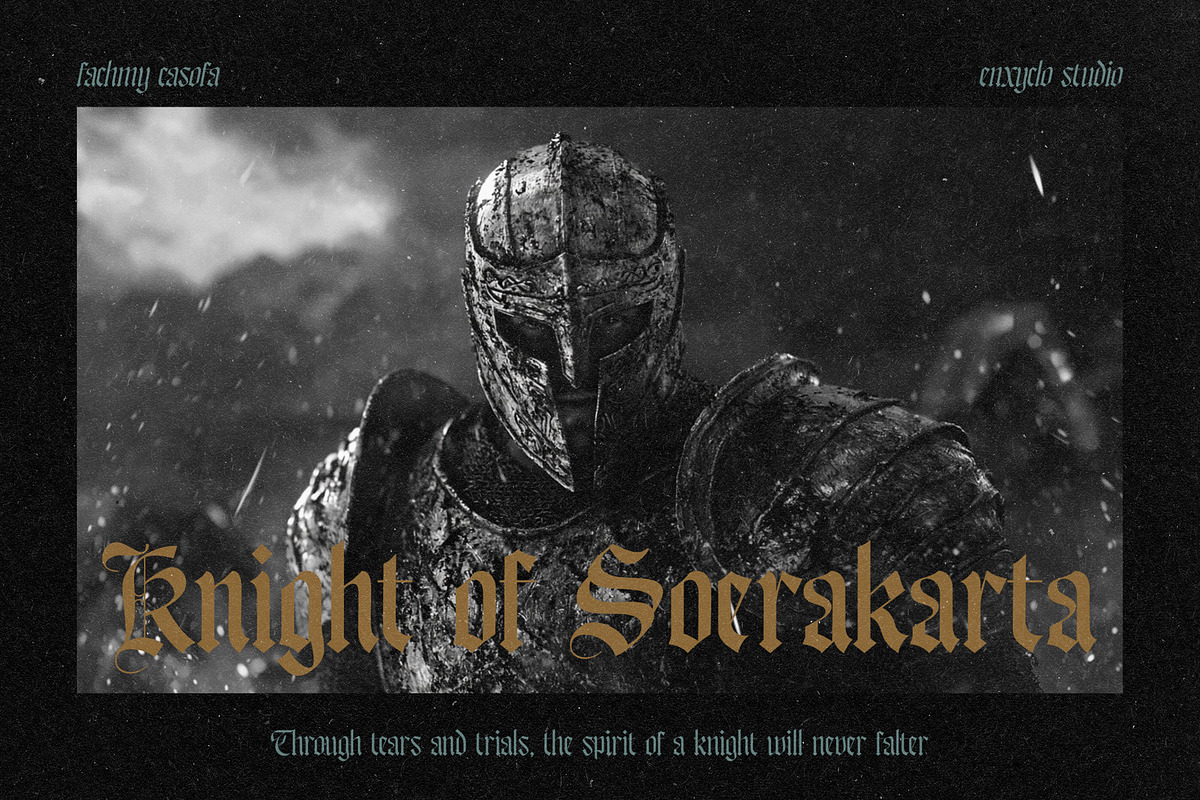 Bageshron Blackletter Font Family, a Blackletter Font by Enxyclo Studio (Photo 16 of 27)