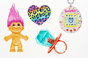 90s Nostalgia Watercolor Graphics, an Education Illustration by CherithDrawsThings (Thumbnail 5 of 7)
