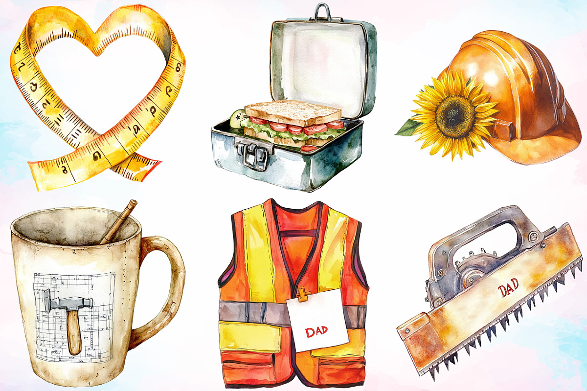 Construction Father's Day Clipart, an Illustration by Canvas Craft (Photo 4 of 5)