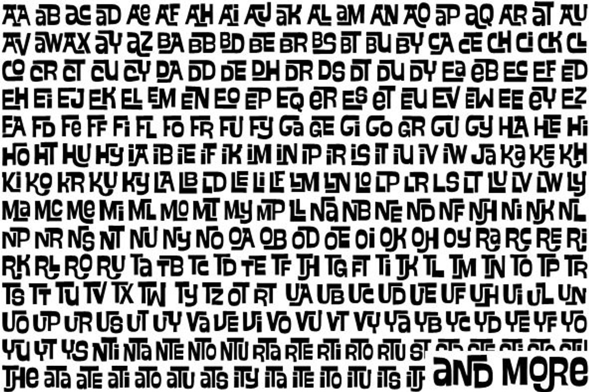 Swung Note font: Amazing interlocks!, a Font by PintassilgoPrints (Photo 10 of 12)