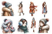 Watercolor Winter Fashion Clipart, an Illustration by Designworld (Thumbnail 3 of 5)