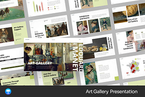 Art Gallery Keynote Templates, a Presentation Template by Fit-tee