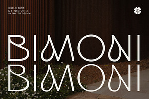 ED Bimoni - Display Typeface, a Sans Serif Font by Emyself Design