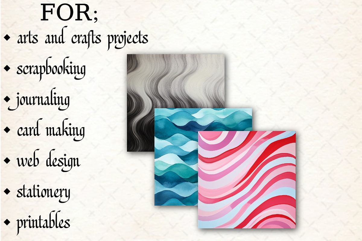 Abstract Waves Seamless Digital Patt, a Pattern Graphic by Libby Wishes (Photo 7 of 7)