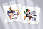 Funny anthropomorphic animals set, an Animal Illustration by Good Studio (Thumbnail 8 of 8)