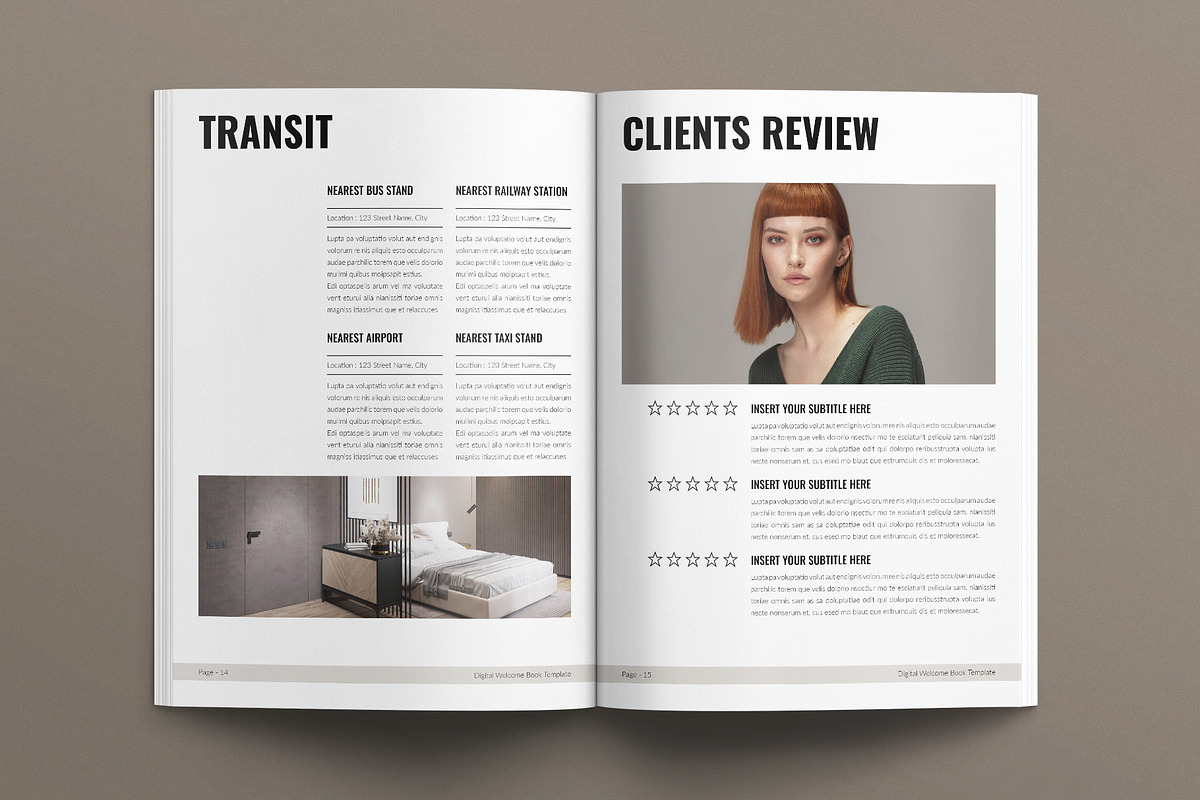 Digital Welcome Book Template, a Brochure Template by E-Type (Photo 6 of 7)