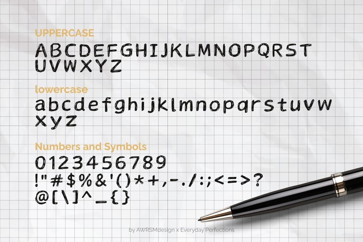 Dashle | A Doodle Decorative Font, a Handwritten Font by Everyday Perfection (Photo 2 of 5)