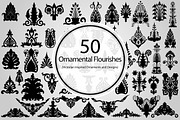 50 Ornamental Flourishes (Vector), an Object Graphic by BIOWORKZ (Thumbnail 1 of 4)
