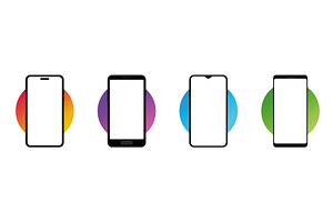 Realistic smartphone mockup devices, a Technology Illustration by Vector Creator