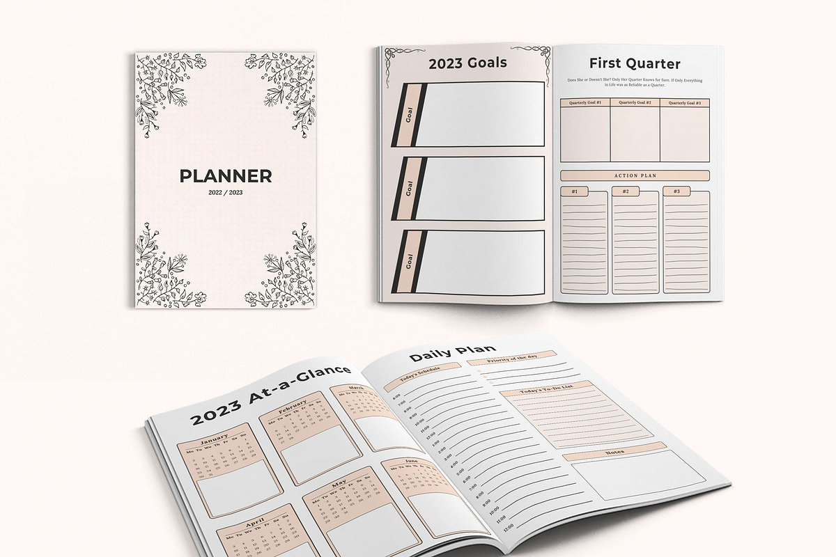 2022,2023 Planner Template Canva V13, a Stationery Template by LaxmiOwl (Photo 2 of 7)