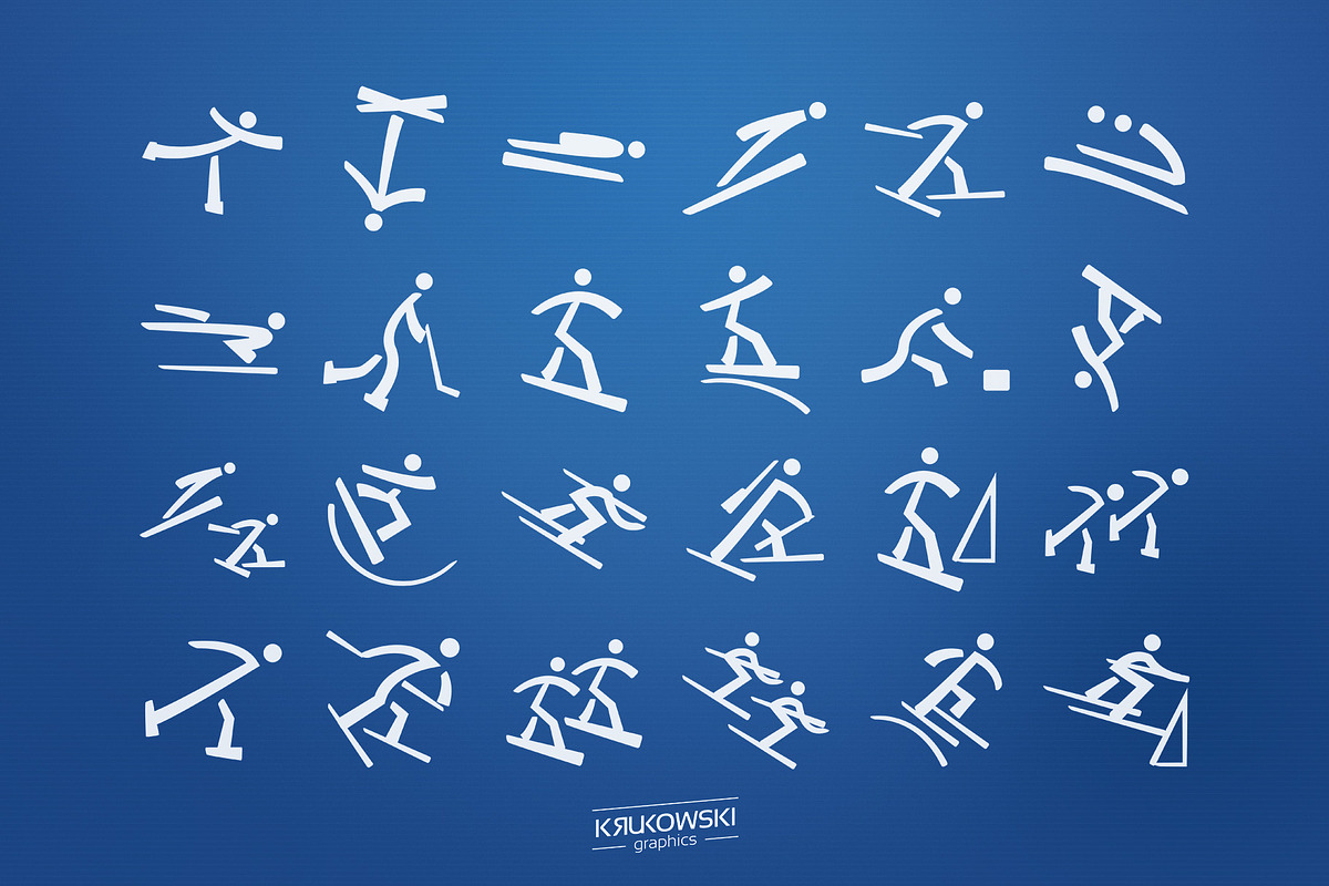 Winter Olympic Pictograms Font preview 2