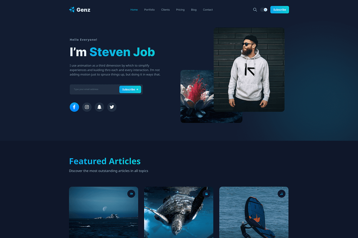 Genz - Creative Blog HTML Template, a HTML Template by AliThemes (Photo 4 of 5)