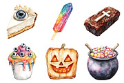 Watercolor Halloween Food Clipart, an Illustration by Daily.Designs (Thumbnail 2 of 4)