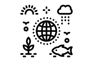 Habitat natural black icon, an Outline Icon by Creative priyanka