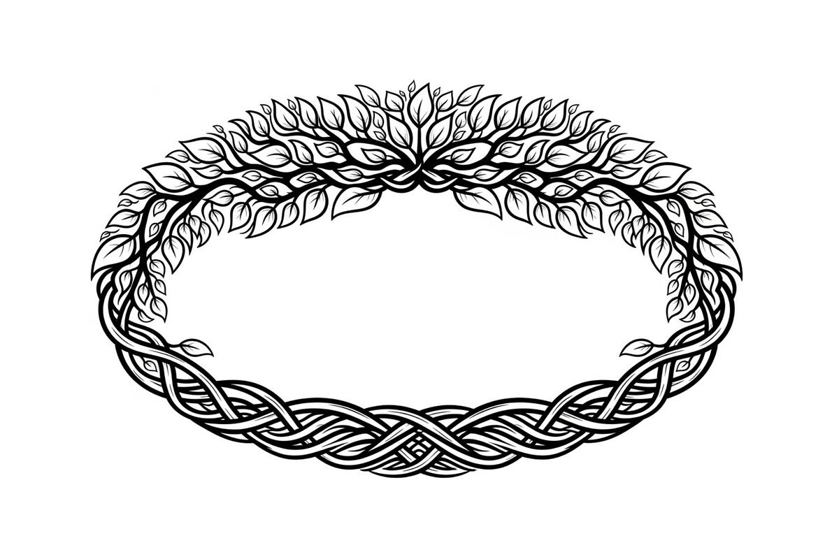 Nature Wreath Frame Vector Bundle, an Illustration by jahid234 (Photo 42 of 51)