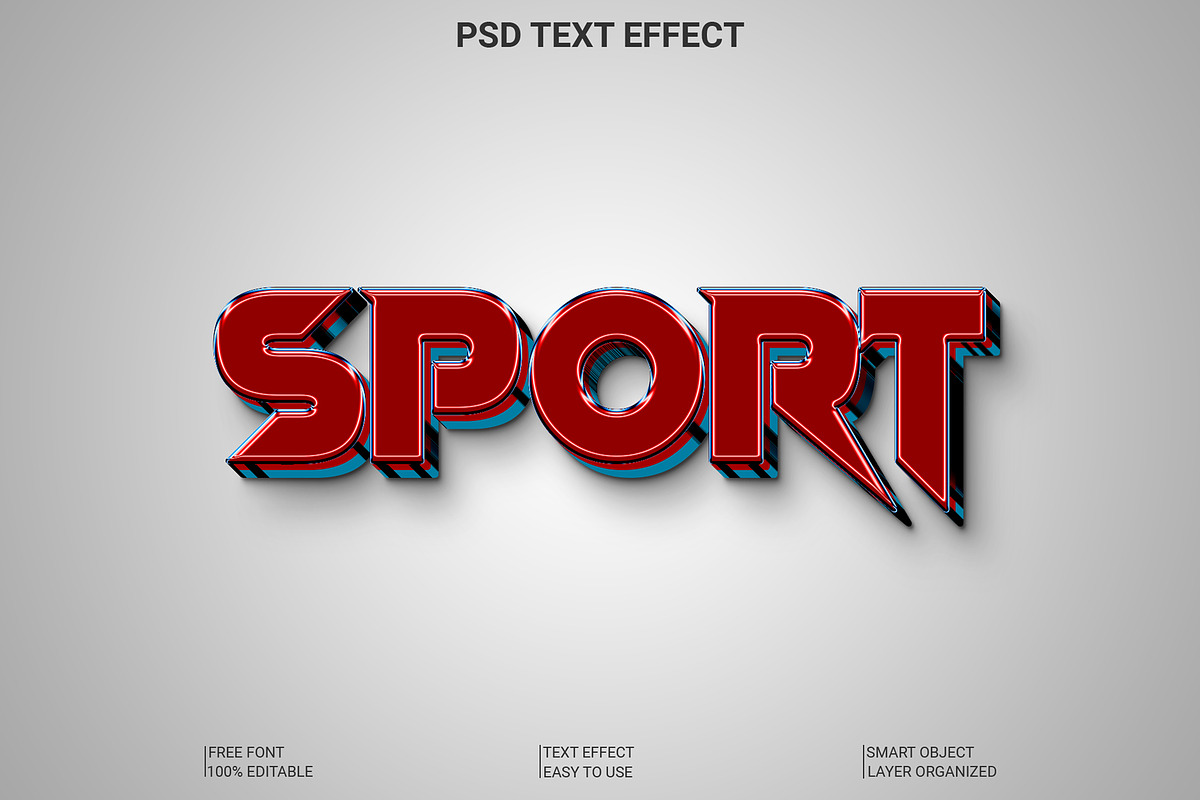 Sport 3D Text effect Style, a Layer Style Add-On by Imamul001