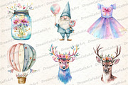 Pastel Whimsical Clipart, an Illustration by DreamCafeArt (Thumbnail 2 of 7)