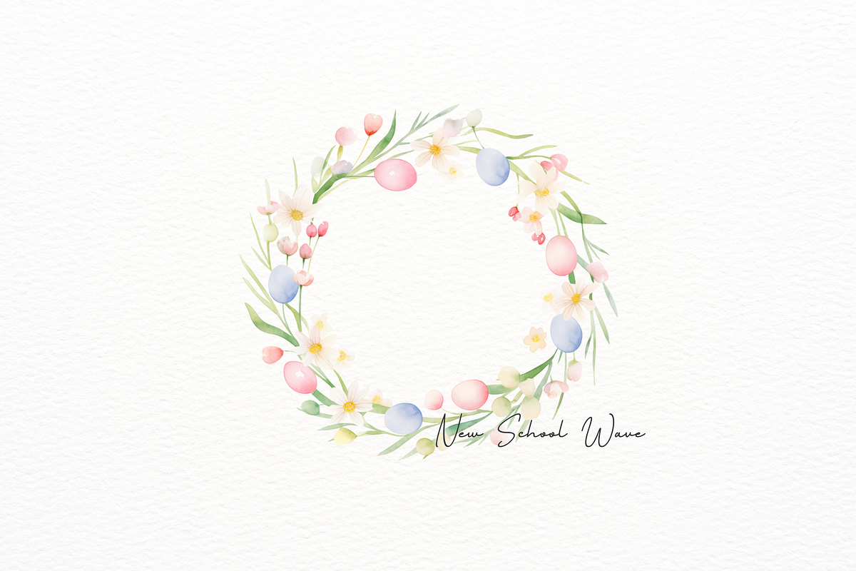 Easter Floral Wreath Fruit Clipart, an Object Illustration by New-School-Wave (Photo 3 of 5)