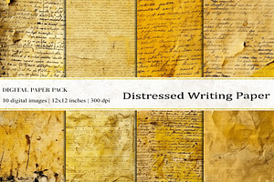Distressed Writing Digital Papers