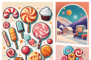 “Candy & New Year Celebration”bundle, an Illustration by ETARA by Mea Hau (Thumbnail 1 of 6)