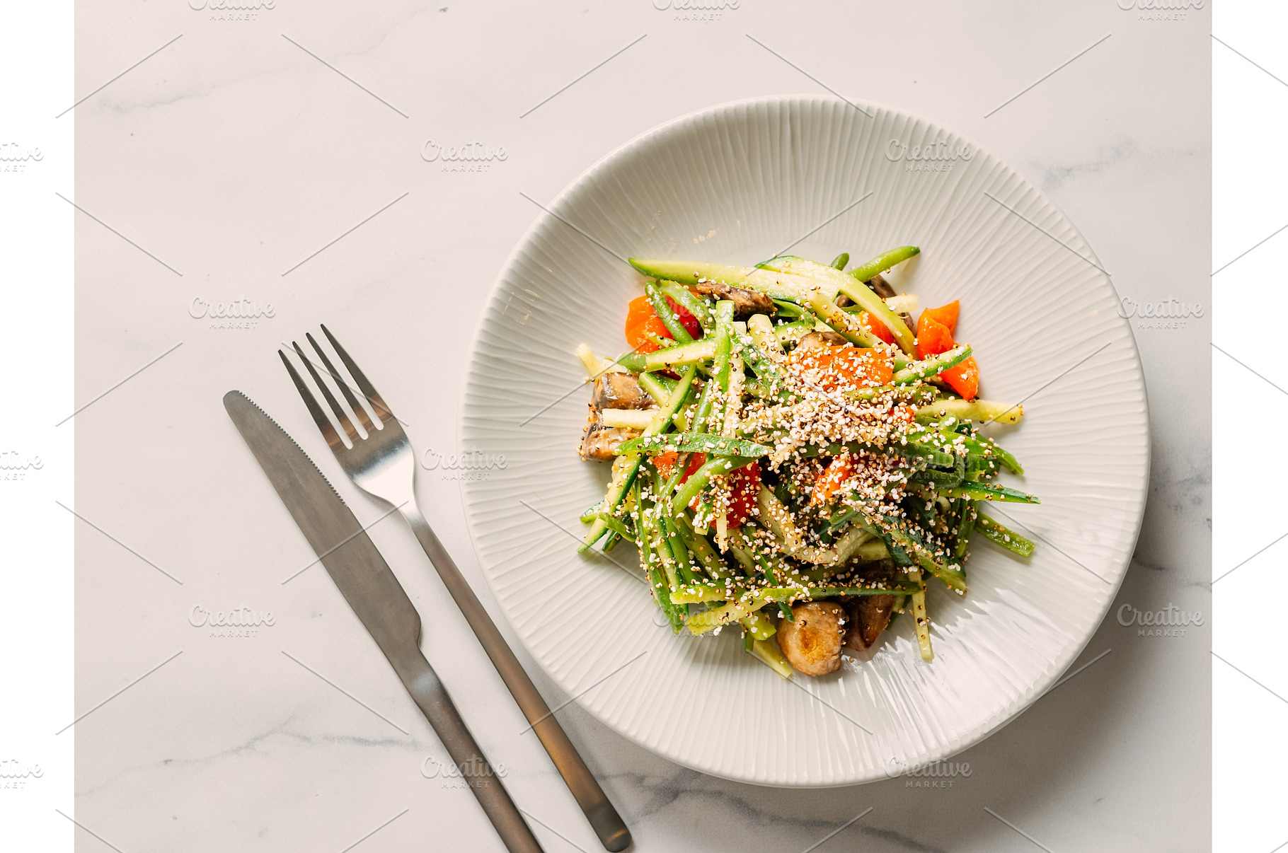 Spicy pork salad in asian style, a Food & Drink Photo by Fascinadora