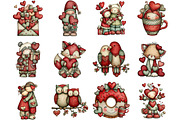 Whimsical Valentine Clipart, an Illustration by Designking (Thumbnail 3 of 5)
