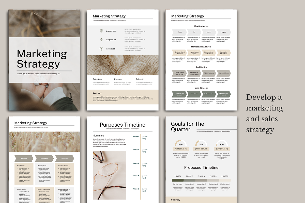 Business Plan Template Canva - Beige, a Presentation Template by PayuStudio (Photo 8 of 10)