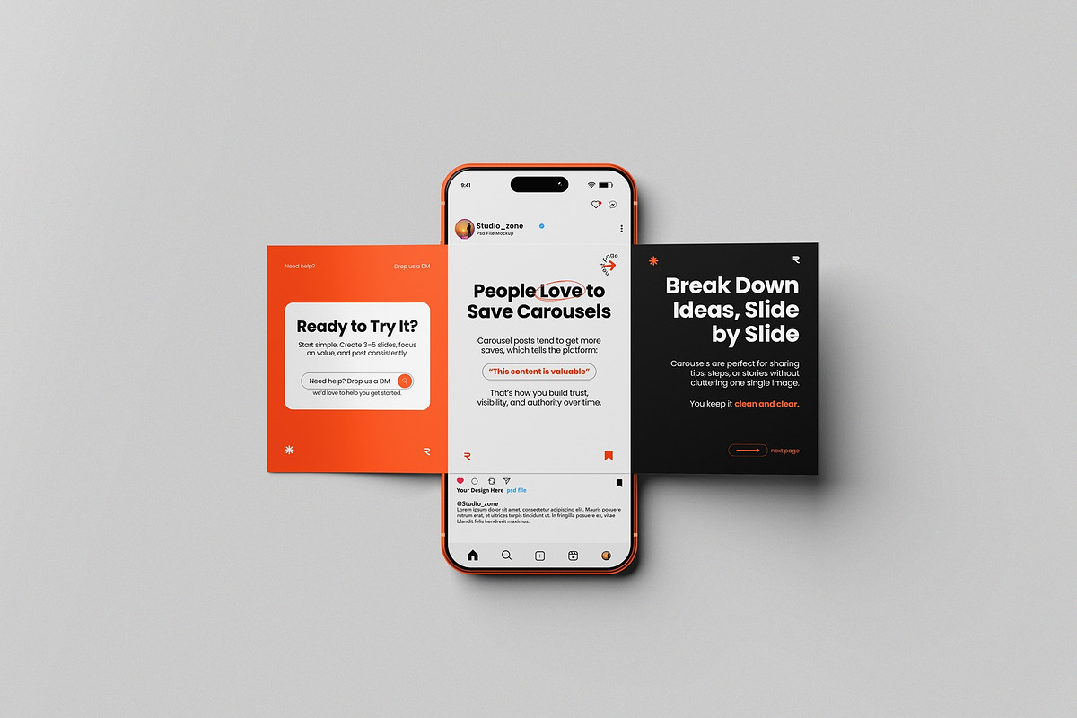 Carousel Mockup, an Advertising Mockup by hokagata (Photo 4 of 5)