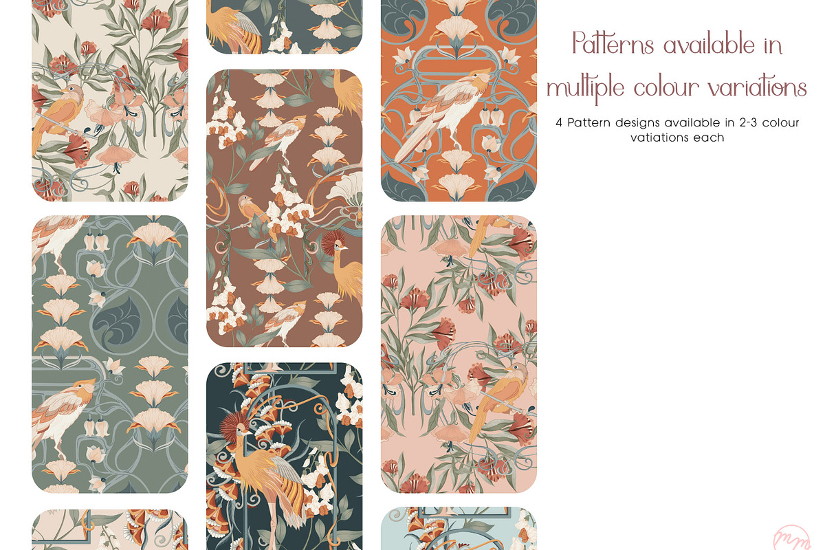 Ethereal Nouveau Luxury Pattern, a Pattern Graphic by MenoMelo Studio (Photo 3 of 9)