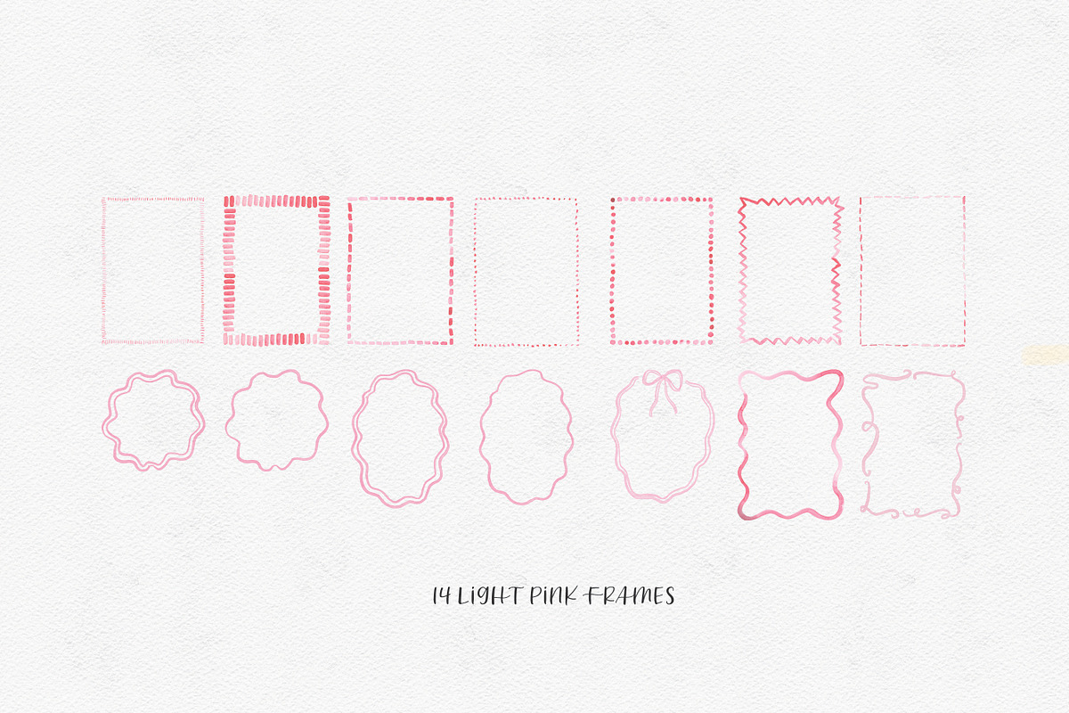 Cute Watercolor Borders & Frames, a Graphic by Design by Laney (Photo 8 of 10)