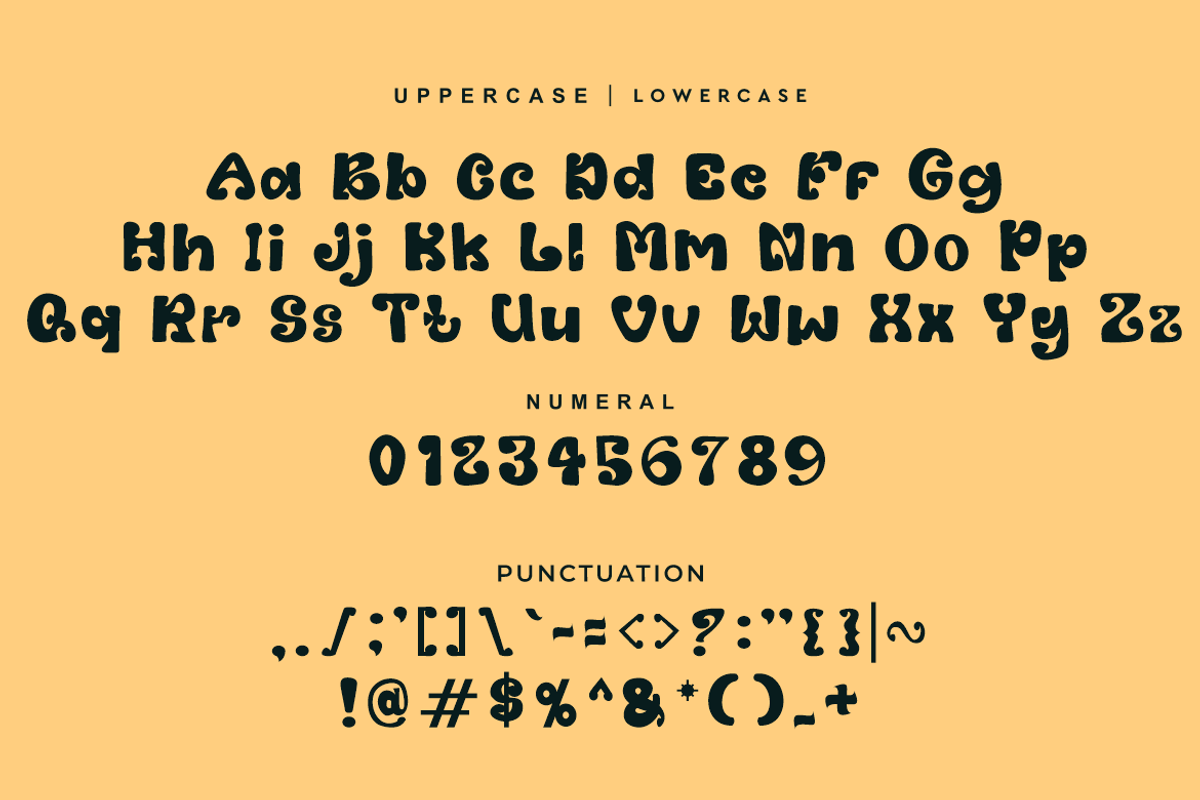 Groze Bigs - Groovy Font, a Sans Serif Font by QR Design Studio (Photo 5 of 6)