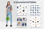 Winter modern folk. Scandi floral, a Pattern Graphic by KomannaArt (Thumbnail 5 of 5)